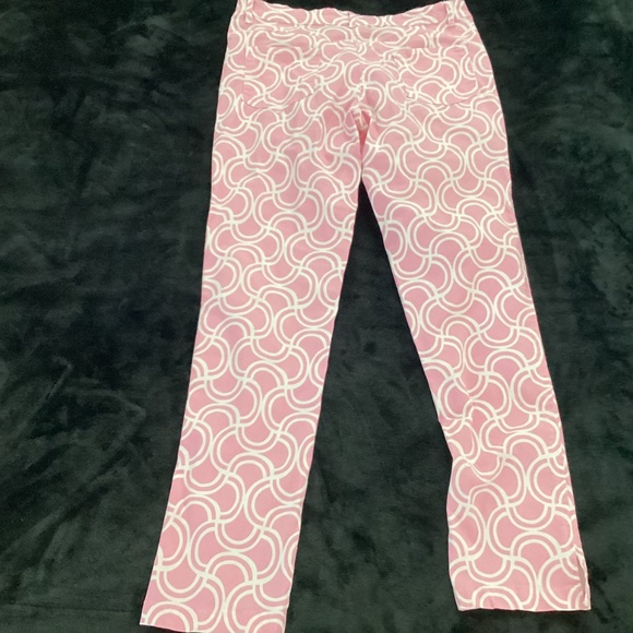 Macbeth Collection by Margaret Jospehs jeans, M, pink/ white semi-circle pattern - Picture 2 of 6